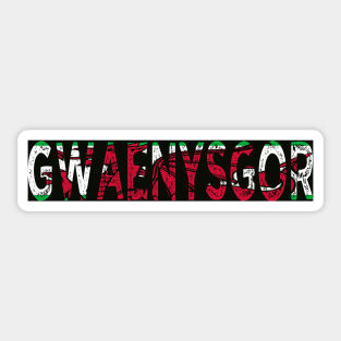 GWAENYSGOR WELSH FLAG STICKER Sticker